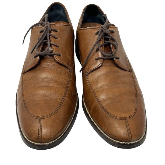 Cole Haan Grand OS Brown Leather Split Toe Oxford Dress Shoes - Picture 3 of 7